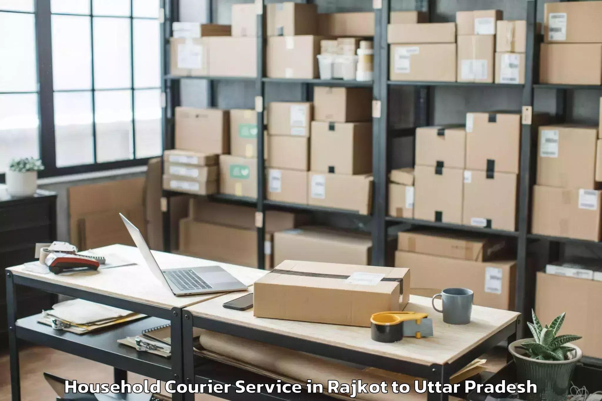 Comprehensive Rajkot to Goshainganj Household Courier